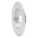 R1 09-24 Lexus CT200h Rear Drilled & Slotted Silver Brake Rotor Set