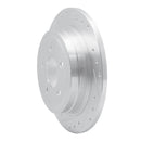R1 03-05 Ford Explorer Sport Trac Rear Left Drilled & Slotted Silver Brake Rotor
