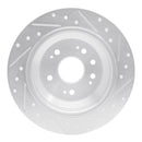 R1 10-15 Honda Accord Crosstour Front & Rear Drilled & Slotted Silver Brake Rotor Set
