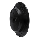R1 2005-2018 Acura RDX Rear Right Drilled & Slotted Black Brake Rotor