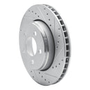 R1 07-12 Dodge Nitro Front Right Drilled & Slotted Silver Brake Rotor