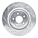 R1 20-25 Ford Police Interceptor Utility Front & Rear Drilled & Slotted Silver Brake Rotor Set