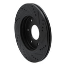R1 05-07 Infiniti QX56 Front Left Drilled & Slotted Black Brake Rotor