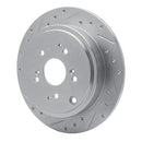 R1 01-08 Acura MDX Rear Left Drilled & Slotted Silver Brake Rotor