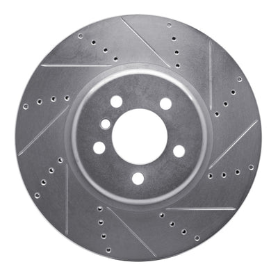 R1 13-20 BMW 335I xDrive Front Right Drilled & Slotted Silver Brake Rotor
