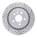 R1 07-18 Volvo S80 Rear Right Drilled & Slotted Geo-Carbon Rotor