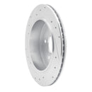 R1 03-11 Ford Crown Victoria Rear Right Drilled & Slotted Silver Brake Rotor