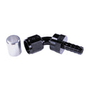 Russell 8AN ProClassic Crimp 60 Degree Hose End - Black
