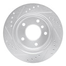 R1 96-05 BMW 323CI Rear Right Drilled & Slotted Silver Brake Rotor