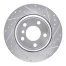 R1 02-06 BMW X5 Rear Right Drilled & Slotted Silver Brake Rotor