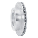 R1 95-99 Ford F-350 4WD (Excl Super Duty) Front Left Drilled & Slotted Silver Brake Rotor