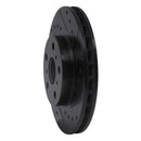 R1 87-91 Toyota Camry Front Right Drilled & Slotted Black Brake Rotor