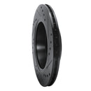 R1 85-91 Audi 5000CS Turbo Quattro Rear Left Drilled & Slotted Black Brake Rotor