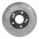 R1 90-97 Infiniti Q45 Front Left Drilled & Slotted Silver Brake Rotor