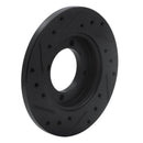 R1 88-93 Ford Festiva Front Right Drilled & Slotted Black Brake Rotor