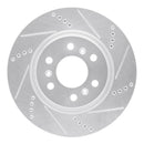 R1 06-09 Buick TERRAZA Front Right Drilled & Slotted Silver Brake Rotor