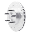 R1 95-97 Ford Ranger (USA/Canada) Front Left Drilled & Slotted Silver Brake Rotor