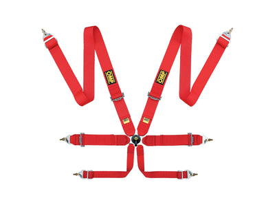 OMP First 3 Safety Harness Red