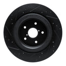 R1 -25 Subaru Ascent Rear Right Drilled & Slotted Black Brake Rotor
