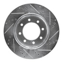 R1 09-24 Dodge Ram 4000 Front & Rear Drilled & Slotted Silver Brake Rotor Set