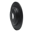 R1 16-25 Ford Focus Rear Right Drilled & Slotted Black Brake Rotor