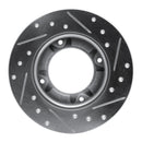 R1 76-81 Honda Accord Hatchback Front Left Drilled & Slotted Silver Brake Rotor