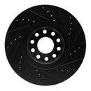 R1 02-05 Volkswagen Passat (USA/Canada) Front Left Drilled & Slotted Black Brake Rotor