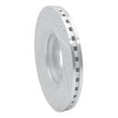 R1 08-11 Audi TT Quattro Front Right Drilled & Slotted Silver Brake Rotor