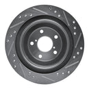 R1 05-09 Subaru Legacy Rear Drilled & Slotted Silver Brake Rotor Set