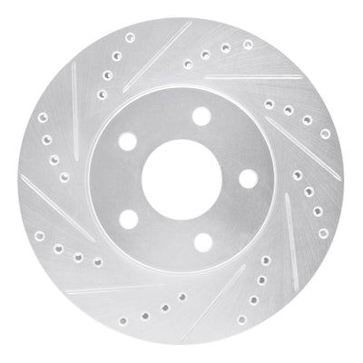 R1 07-10 Chevrolet COBALT Front Left Drilled & Slotted Silver Brake Rotor