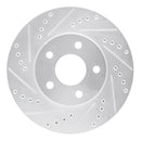 R1 07-10 Chevrolet COBALT Front Left Drilled & Slotted Silver Brake Rotor