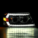 AlphaRex 06-08 Lincoln Mark LT LUXX-Series LED Projector headlights Black w/ Sequential Signal