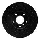 R1 95-02 BMW M3 Left Front Drilled Black Brake Rotor