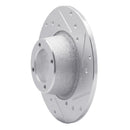 R1 75-80 Triumph TR7 Front Right Drilled & Slotted Silver Brake Rotor