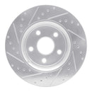 R1 11-22 Dodge Durango Front Drilled & Slotted Silver Brake Rotor Set