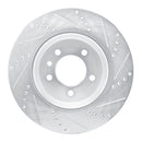 R1 20-25 Land Rover Defender 90 Rear Left Drilled & Slotted Silver Brake Rotor