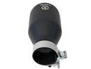 aFe Takeda Universal Exhaust Tip 3 IN Inlet x 5 IN Outlet x 9 IN L- Black