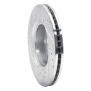 R1 18-22 Toyota C-HR Front Right Drilled & Slotted Silver Brake Rotor