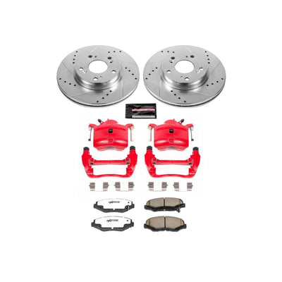 Power Stop 2013 Acura ILX Front & Rear Z26 Street Warrior Brake Kit w/Calipers