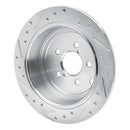 R1 08-15 Subaru BRZ Rear Drilled & Slotted Silver Brake Rotor Set w/Optimum OE Pads and Hardware