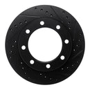 R1 77-79 Ford F-250 4WD (Excl Super Duty) Front Right Drilled & Slotted Black Brake Rotor