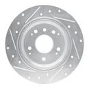 R1 99-11 Acura TL Rear Drilled & Slotted Silver Brake Rotor Set