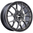 BBS CH-RII 20x8.5 5x112 ET42 Satin Platinum Center Black Lip SS Rim Prot Wheel -82mm PFS/Clip Req