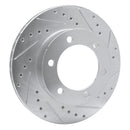 R1 95-04 Toyota 4Runner Front Drilled & Slotted Silver Brake Rotor Set