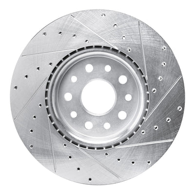 R1 21-24 Jeep Grand Cherokee Front Drilled & Slotted Silver Brake Rotor Set