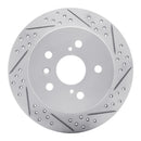 R1 12-18 Lexus Es300H Rear Right Drilled & Slotted Geo-Carbon Rotor
