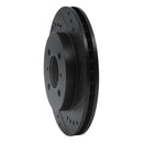 R1 98-07 Mitsubishi Lancer Front Right Drilled & Slotted Black Brake Rotor