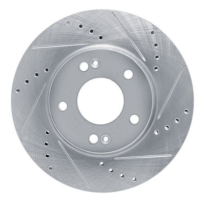 R1 21-25 Hyundai Elantra Front Drilled & Slotted Silver Brake Rotor Set