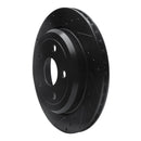 R1 11-25 Dodge Durango Front & Rear Drilled & Slotted Black Brake Rotor Set