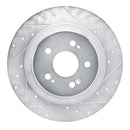 R1 22-26 Acura MDX Rear Right Drilled & Slotted Silver Brake Rotor